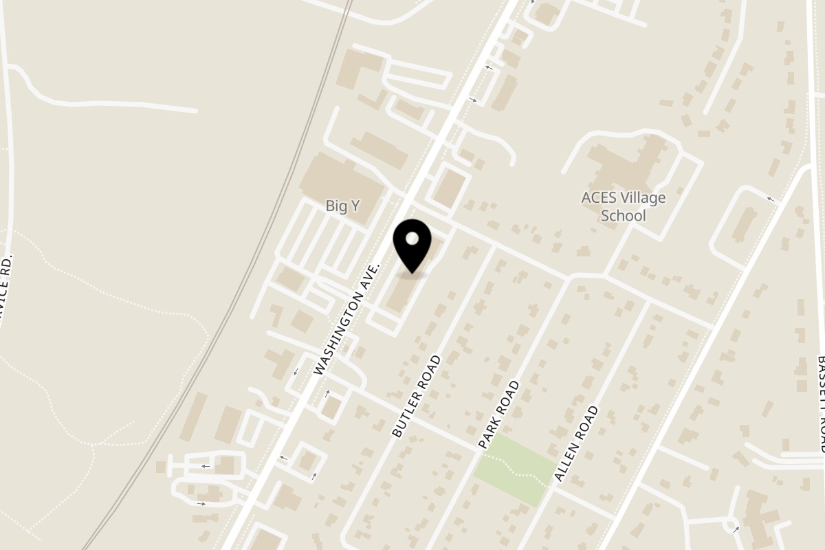 Map showing the location of Sushi Palace North Haven on 344 Washington Avenue in North Haven